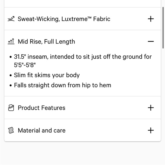 NWT Lululemon Straight-Leg Mid-Rise Pant Luxtreme
Regular - Picture 8 of 10